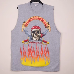 Walt Disney World Men's Grey Pirates Of The Caribbean Sleeveless Vest XXL - Picture 1 of 12