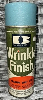 Vintage 1960 Illinois Bronze Spray Paint Wrinkle Finish CELESTIAL BLUE Metal Cap - Image 1 of 4