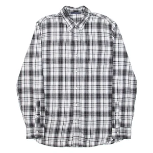 BRANDY MELVILLE Womens Flannel Shirt Grey Check Long Sleeve L - Picture 1 of 6