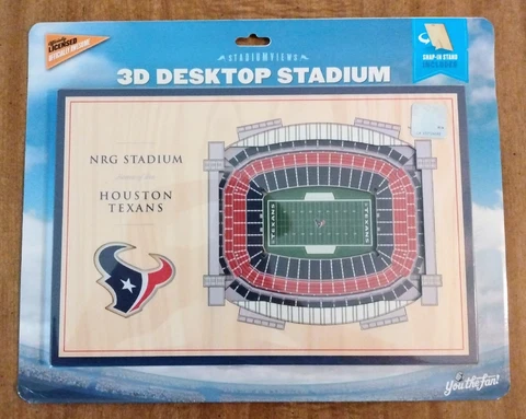 Houston Texans NFL 12x8 Inches NRG Staduim 3D Wood Wall or Desktop Plaque Cover