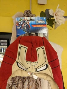 Marvel Avengers Fleece Iron Man Laplander Hat Child Size 8+ B3 - Picture 1 of 3