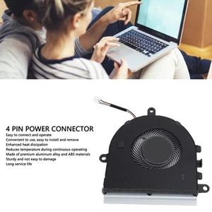 CPU Cooling Fan 4 Pin Power Connector Replacement Laptop CPU Cooler Fan With NEW - Zdjęcie 1 z 12