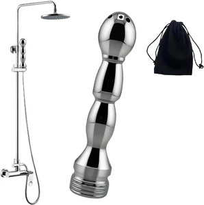 Shower Enema Cleaner, Smooth Metal Shower Douche Nozzle Cleansing System for Men - Picture 1 of 12