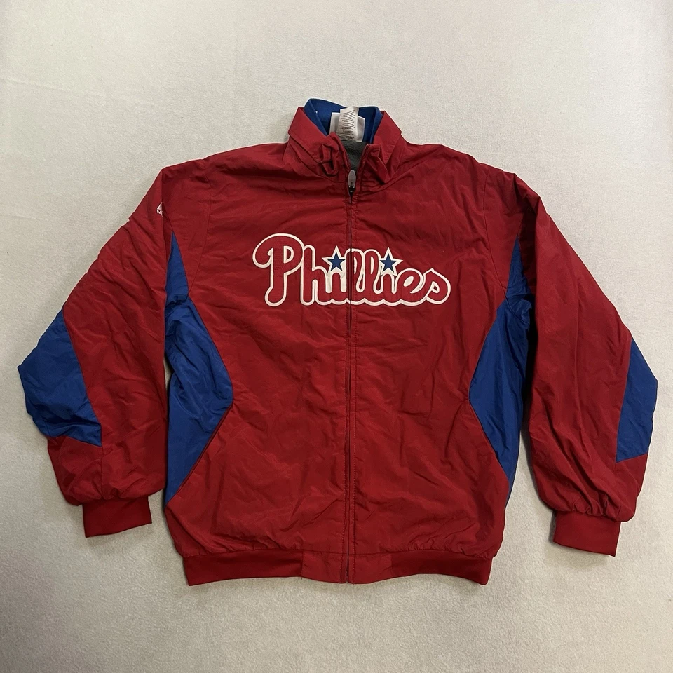 Vintage Philadelphia Phillies Majestic Stitched Jacket Youth Large Therma Base - Image 1 of 4