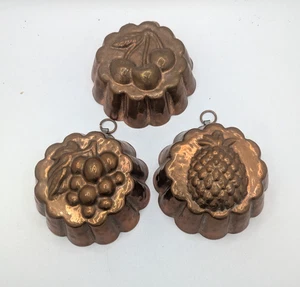 3er Set Vintage Kupfer Marmeladenformen, Made in Germany A107 Y302 - Bild 1 von 13