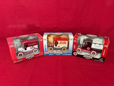 1912 Ford Pepsi Cola Texaco & Campbells Gearbox Toys Die Cast Coin Bank NEW A+++ - Image 1 of 4