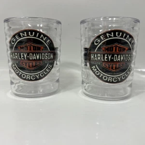 Harley-Davidson Tervis Shot Glasses Genuine Motorcycles. Pair Of Two. - Picture 1 of 6