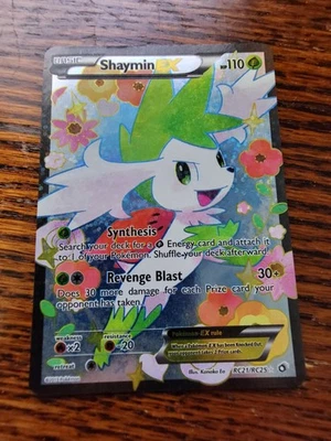 MP! FULL ART Shaymin EX ULTRA RARE RC21/RC25 Radiant Collection Pokemon - Image 1 of 4