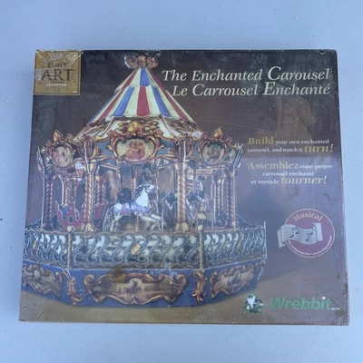 ЗАПЕЧАТАННЫЙ! Wrebbit Built Art Заколдованная Карусель Музыкальный Картонный Набор для Моделирования (НОВЫЙ) - Изображение 1 из 4