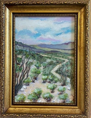 Картина Southwest Texas Desert Trail — оригинальное пейзажное искусство ранчо Big Bend - Изображение 1 из 4