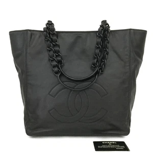 Borsa a tracolla CHANEL CC logo pelle di agnello catena plastica nero/3BF0668 - Foto 1 di 12
