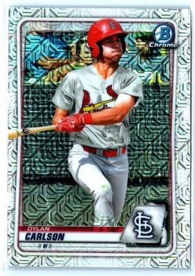 2020 Bowman Chrome #BCP-236a Dylan Carlson Prospects Mojo Refractor - Image 1 of 2