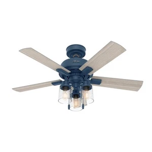 Hunter 44" Hartland Ceiling Fan with LED Light & Pull Chain Industrial Farmhouse - Picture 1 of 4