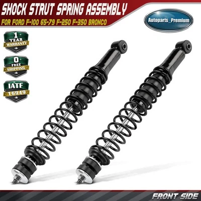 2x Front Shock Absorber w/ Coil Spring Load Adjusting for Ford F-100 F-250 F-350 - Image 1 of 4
