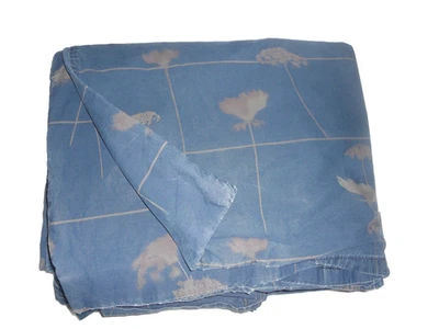 CALVIN KLEIN MODERN BLUE FLORAL STRIPES  (1) FULL/QUEEN DUVET 82X96 - Image 1 of 4