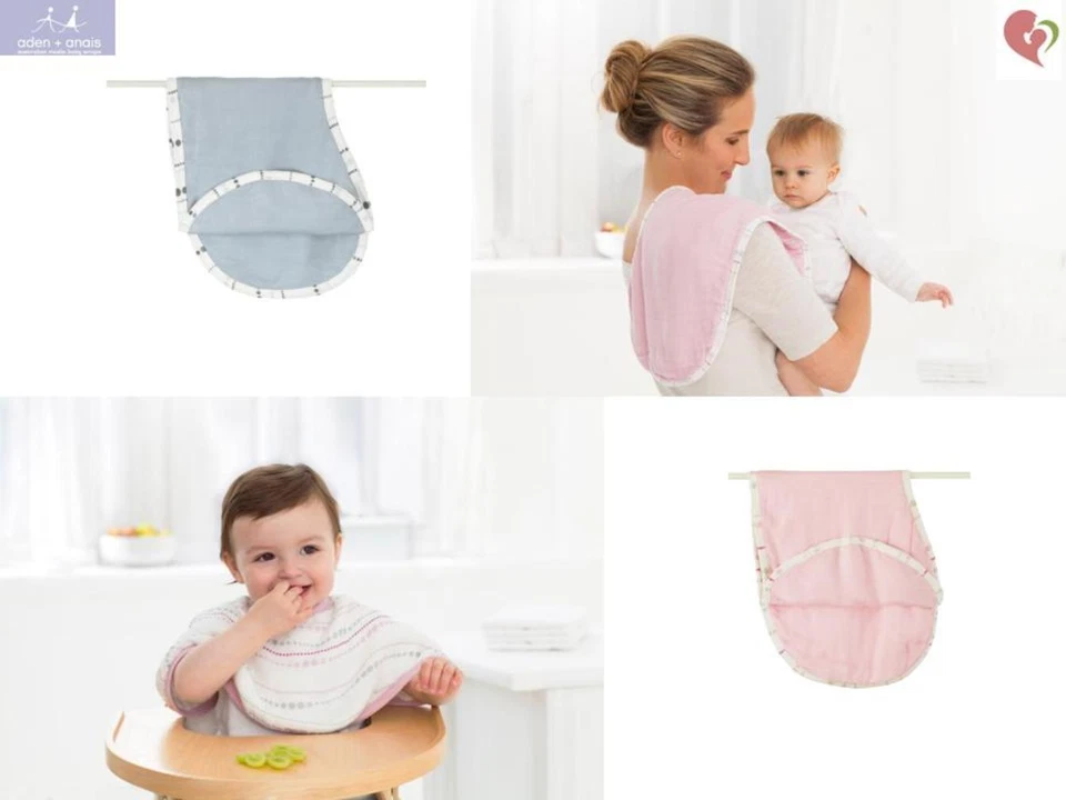 ADEN + ANAIS SEDOSO SUAVE BURPY BABERO ERUCTO TELA BAMBÚ MUSELINA SUAVE BEBÉ DRIBLE x1 Foto 1 de 1