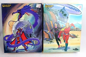 VTG 1986 Defenders of the Earth Puzzle Lot (2) Complete in Box 200 Piece Phantom - Picture 1 of 15