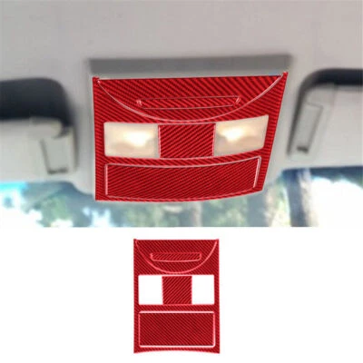 5Pcs Red Carbon Fibe Ceiling Light Trim Cover For Nissan Quest 2004-2006 Type B  - Image 1 of 4