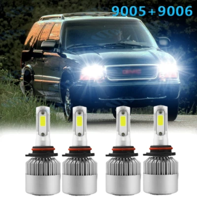 Комбинированные светодиодные лампы для фар дальнего и ближнего света 6000K для GMC JIMMY 1995-2001 4 шт. - Изображение 1 из 4
