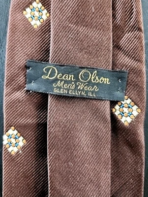 Corbata de cuello para hombre Dean Olson seda L55" W3,5" Foto 1 de 3