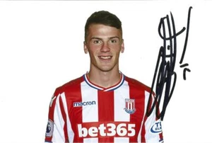 STOKE: JOSH TYMON SIGNED 6x4 2017/2018 PORTRAIT PHOTO+COA - Picture 1 of 1