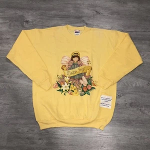 Vintage Y2K Ostern Gr. M Joy Gelb Sweatshirt Pullover Rundhals Neu Mit Mängeln - Bild 1 von 11