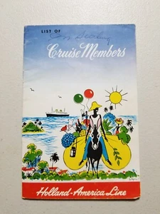 Holland-America Line list of Passengers s.s. Maasam 1963 & Nieuw Amsterdam 1954 - Picture 1 of 16