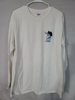 Camiseta Just Hook Em Para Hombre Talla Grande De Colección Pez Espada Pesca Manga Larga Foto 1 de 4