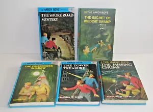 5 The Hardy Boys Mystery HC Crisscross Shadow Wildcat Swamp +3 - Imagen 1 de 12