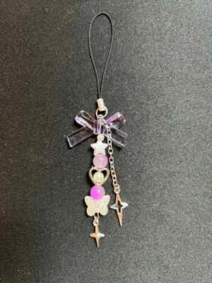 1-5 PIEZAS Multicolor Bonito Pastel Perla Estrella Corazón Mariposa Dijes Teléfono Foto 1 de 4