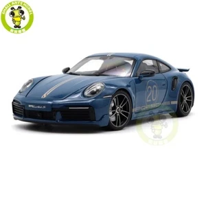 1/18 Minichamps Porsche 911 992 Turbo S 20th Anniversary Blue Diecast Model Car - Picture 1 of 12