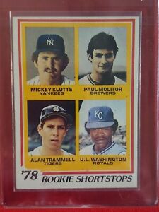 1978 Topps #707 Paul Molitor Alan Trammell EXMT-NM HOF Baseball Rookie Card (B2)