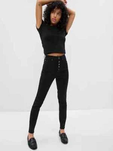 GAP 90's Sky High Universal Legging Jeans Plus Size 18/34 Button Fly Y2k Jean - Picture 1 of 6