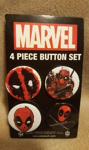 Juego de 4 botones de Marvel Comics (nuevo) Deadpool - Imagen 1 de 1
