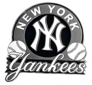 Yankee Pins NYY Pin New York Yankees Pin Twin Baseballs Logo Licensed MLB Pin - Picture 1 of 3