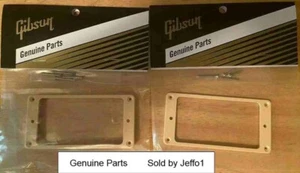 Genuine USA GIBSON® Pickup Rings Set Humbucker Les Paul Cream Cream Brand New - Picture 1 of 6