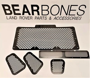 Defender Land Rover 90 110 130 Front Grille & Wing top Set-Powder Coated Steel - Picture 1 of 1