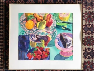 Ingrid Fromel Original Watercolor mixed media painting 26" x 22" - Picture 1 of 2