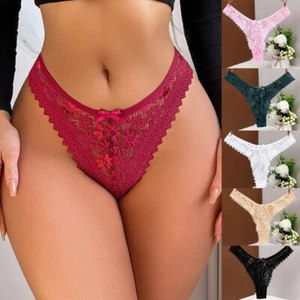 6 pezzi/lotto mutandine donna sexy pizzo perizoma perizoma perizoma slip taglio alto intimo - Foto 1 di 21