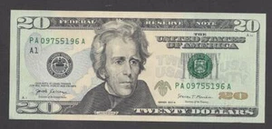 $20 FEDERAL RESERVE NOTES 2017A BOSTON (PA09755196A), UNC  - Picture 1 of 2