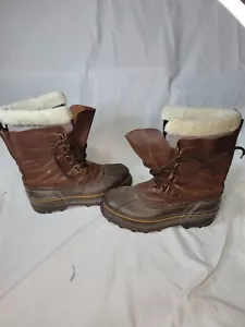 Sorel Artic Pac Wool Lined Winter Boots Hand Crafted Natural Rubber size 9 - Picture 1 of 4