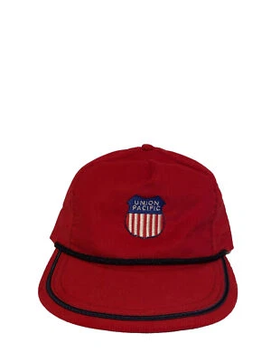 Sombrero de camionero vintage Union Pacific rojo pana SnapBack bordado Foto 1 de 4