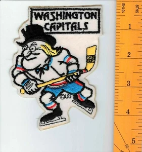 Parche raro vintage de principios de 1970 de Washington Capitals 5x3 - Imagen 1 de 1