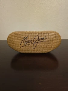 Estuche para gafas de sol Maui Jim carcasa de almeja textura dura tejido patrón protector - Imagen 1 de 5