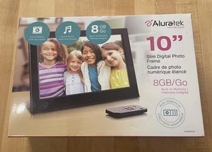 Aluratek ASDMPF09 10-Inch Digital Photo Frame 8GB w/Remote New Music& Videos Too - Picture 1 of 9