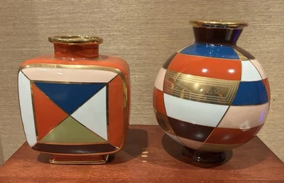 Zwei (2) Jonathan Adler Torino Sammlungsvasen - Bild 1 von 4