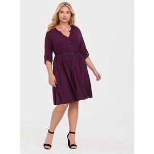 Torrid Damen Kleid Gr. 3 3X 22 24 Highland Thistle Lila Jersey Shirtkleid - Bild 1 von 10