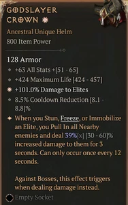💥DIABLO 4💥SEASON 10💥Helm💥Godslayer Crown 1GA 39% - Picture 1 of 1