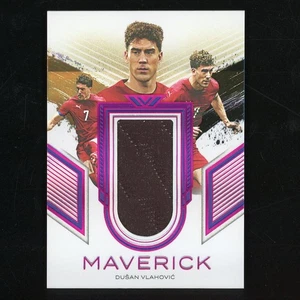 2024 Futera Incredible Dusan Vlahovic Maverick Game Worn Jersey Purple /6 ZD2929 - Picture 1 of 2