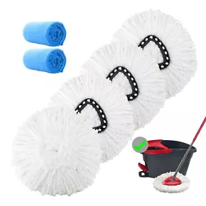 4 Pack Mop Heads Microfiber Spin Mop Refills Replace Head Safe for All Hard-s... - Picture 1 of 5